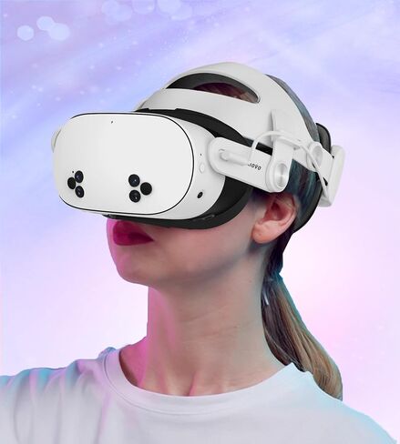 TRANSNOVO Compatible with Oculus Quest 3 Head Strap 6000mAh Battery VR Accessory for Meta Quest 3,One-Button Retractable & Adjustable Support, LED Display Screen & RGB Breathing Lights,PU Sponge Pad in Saudi Arabia