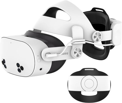 TRANSNOVO Compatible with Oculus Quest 3 Head Strap 6000mAh Battery VR Accessory for Meta Quest 3,One-Button Retractable & Adjustable Support, LED Display Screen & RGB Breathing Lights,PU Sponge Pad in Saudi Arabia
