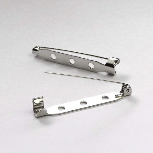 Bar Pins Brooch Clasp Pin Backs Safety Pin 100 Pieces Silver for Name Tags, Badges 0.75 Inch (20mm) in Saudi Arabia