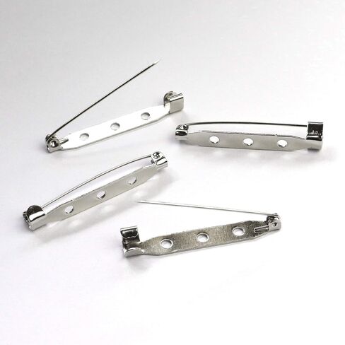 Bar Pins Brooch Clasp Pin Backs Safety Pin 100 Pieces Silver for Name Tags, Badges 0.75 Inch (20mm) in Saudi Arabia