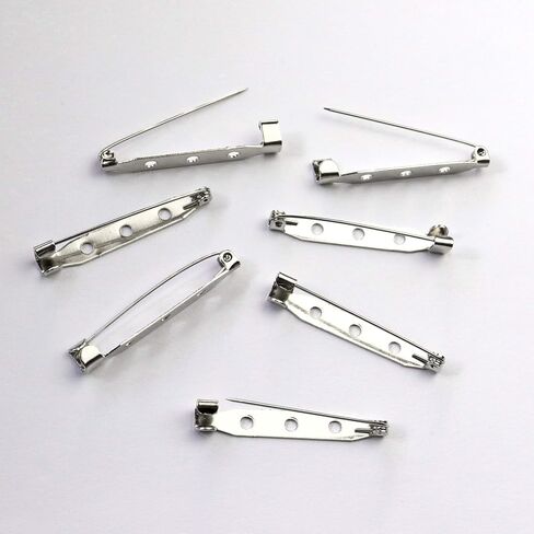 Bar Pins Brooch Clasp Pin Backs Safety Pin 100 Pieces Silver for Name Tags, Badges 0.75 Inch (20mm) in Saudi Arabia
