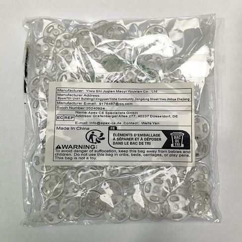 Chenkou Craft Plastic Snap Button Clear Upick 6size Choose 100pcs (7mm) in Kuwait