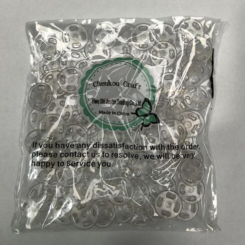 Chenkou Craft Plastic Snap Button Clear Upick 6size Choose 100pcs (7mm) in Kuwait