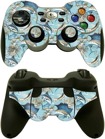 MightySkins Glossy Glitter Skin Compatible with Logitech Wireless Gamepad F710 - Jungle Glam | Protective, Durable High-Gloss Glitter Finish | Easy to Apply and Change Styles | Made in The USA in Saudi Arabia