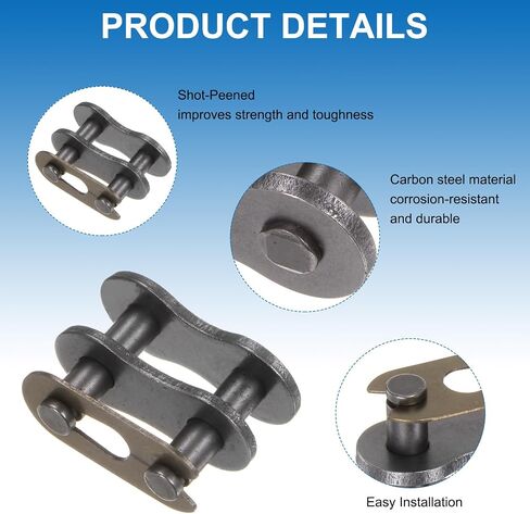 uxcell 5Pcs 04B-1 Roller Chain Connecting Links 6mm Pitch Carbon Steel Master Connector Link, Chain Master Links for 04B-1 Chain in Saudi Arabia