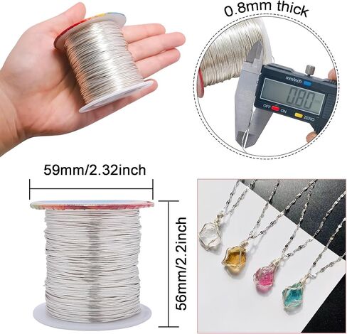 203 Feet Tarnish Resistant Copper Wires 24 Gauge/0.5mm Jewelry Craft Wires Beading Wire for Jewelry Making, Wire Wrapping and Crafting(Rose Gold) in Kuwait