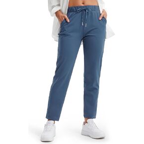 Libin Women's 4-Way Stretch Golf Pants 7/8 Ankle Casual Joggers Dress Work Sweatpants Pockets for Yoga, Athletic, Lounge