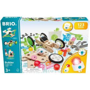Brio Builder 34587 - Builder Construction Set - 136-Piece Construction Set STEM Toy with Wood and Plastic Pieces for Kids Age 3 and Up