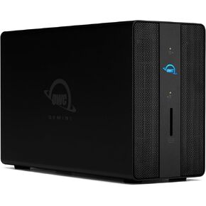 OWC Gemini Thunderbolt Dock and Dual-Bay RAID External Storage Enclosure, Add 2 SATA or U.2 Drives (3.5" or 2.5"), 2 x Thunderbolt Ports (USB-C), 2 x USB 3.2 Gen 2 Ports, 2.5 Gigabit Ethernet, HDMI