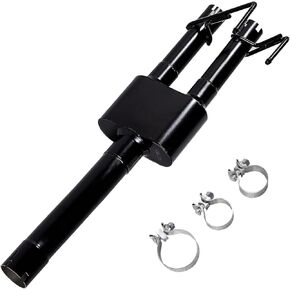 Direct-Fit Muffler 409S,Single Chamber Exhaust Muffler Kit Fits Exhaust 2009-2018 Dodge Ram 1500 Aggressive Series,Stainless Steel 3''Inlet/2.25'' Dual Outlet,12'' Body,Black