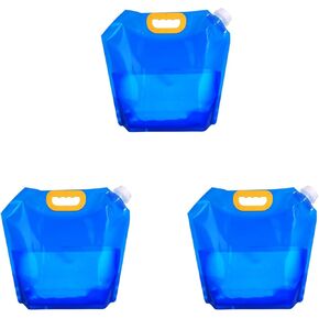 Portable Water Storage Containers For Camping, Collapsible Water Bag, Water Jugs For Hiking,Reusable Gallon Water Jug, Drink Pouches For Emergency (10L, Count, 3)