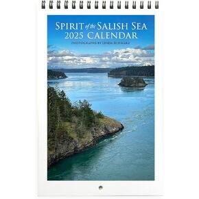 Spirit of the Salish Sea 2024 Calendar - Whidbey Island Landscapes - Compact Size 5.5" x 17" When Open - Pacific Northwest Nature Calendar with Breathtaking Photography by Linda Schwarz - Wall