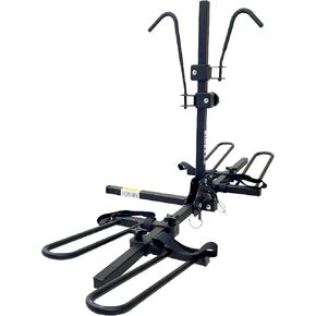 KAC Standard Bike Rack for Car, SUV, Hatchback Mount - Heavy Duty Bicycle Carrier, Easy to Assemble/Install, Easy to Fold & Store- Tire & Frame Straps Included