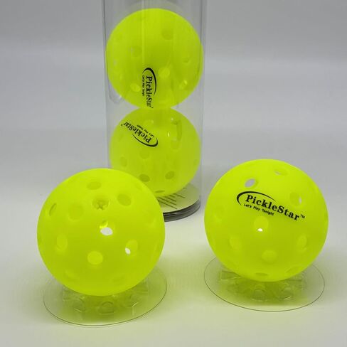 كرات PickleStar LED Pickleball - توهج الجيل التالي وارتداد متوازن تمامًا للاعبين المتقدمين، قوية وموثوقة، 4 عبوات مع بطاريات طويلة العمر in Saudi Arabia