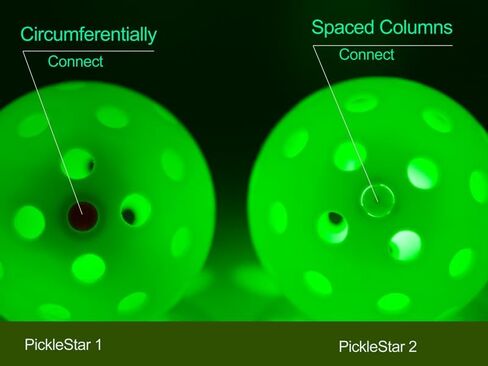 كرات PickleStar LED Pickleball - توهج الجيل التالي وارتداد متوازن تمامًا للاعبين المتقدمين، قوية وموثوقة، 4 عبوات مع بطاريات طويلة العمر in Saudi Arabia