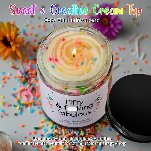 30th Birthday Gifts for Her - 30th Birthday Gift Ideas for Men Women - Happy 30th Birthday Vanilla Scented Candle Gift in Saudi Arabia