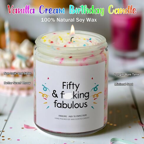 30th Birthday Gifts for Her - 30th Birthday Gift Ideas for Men Women - Happy 30th Birthday Vanilla Scented Candle Gift in Saudi Arabia