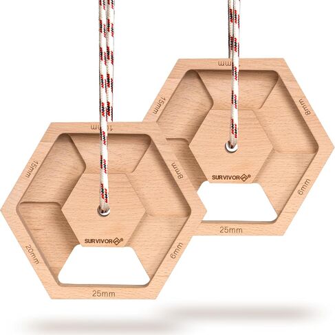 SURVIVOR The Hexboard Hangboard and Warm Up Block - Rock Climbing Training Board - Improves Finger, Hand, and Forearm Strength in Saudi Arabia
