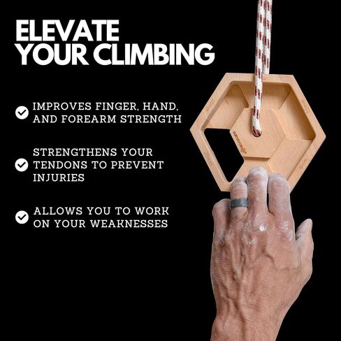SURVIVOR The Hexboard Hangboard and Warm Up Block - Rock Climbing Training Board - Improves Finger, Hand, and Forearm Strength in Saudi Arabia