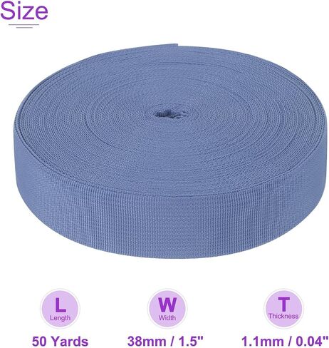 DMiotech Nylon Webbing Strap 10 Yard 25 Yard 50 Yard Length 1" 1/4" 2" 1-1/2" Width for Sewing Craft Backpacks Repair in Saudi Arabia