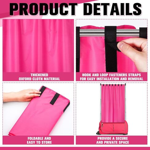 Privacy Curtain for Dance Bag Suitcase Portable Changing Room Black Privacy Curtain without Rack Privacy Partition Screens for Dancer Backstage Accessories, Camping, Window Shades in Saudi Arabia