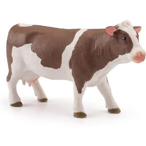 LC JoyCre Cow Figure Toys 4PCS Realistic Big Cows Figurines Toys for Toddlers Durable Simmental Cows Holstein Cow Figures for Kids Birthday 3 4 5 6 Year Old Cake Topper
