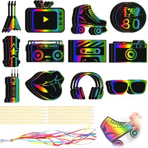 NODMIPNS 36 Pieces Woodland Animals Scratch Art for Kids,Forest Animals Rainbow Scratch Paper Kit Scratch Crafts Art Set Woodland Animals Party Favors for DIY Crafts Decoration(Woodland Animals)