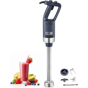 VEVOR Commercial Immersion Blender, 500 Watt 20Inch Heavy Duty Hand Mixer, Variable Speed Mixer with 304 Stainless Steel Blade, Multi-Purpose Portable Mixer for Soup, Smoothie, Puree, Baby Food