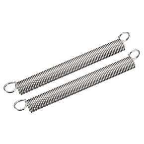 uxcell Extended Spring (0.055"x0.62"x6.5"/1.4x15.88x165.1mm), 2Pcs Spring Steel Dual Hook Tension Springs for Machinery Construction Industrial
