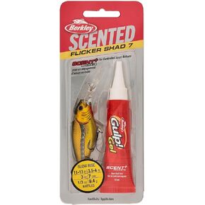 Berkley Scented Flicker Shad Pro 3 Pack Fishing Lure, Black Gold, 5/16 oz, 2.75in | 7 cm, Size, Profile and Dive Depth Imitates Real Shad, Equipped with Fusion19 Hook