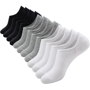 No Show Socks Women:Non-slip low ankle - invisible lining socks for casual and dressy wear - soft and breathable 6 Pairs