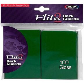 BCW Elite 2 Gloss Card Sleeves – Azure (100) | Premium Card Sleeves for MTG, Pokemon, Dragon Shield, and More | Ultra Grip Texture, Heavy Gauge Material Card Guard Sleeves