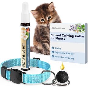 Cat Urination Deterrent Calming Collar, Anti-Pee & Anxiety Relief, Stop Cats from Urinating in House, Vet-Approved, Pet-Safe with Essential Oils (Niaouli)
