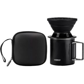 Portable Pour Over Coffee Maker Set, Collapsible Silicone Coffee Dripper Set, Perfect for Travel, Camping, Outdoors