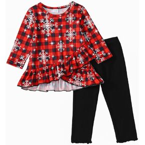 Noubeau Toddler Baby Girl Halloween Outfit Cutest Pumpkin Print Shirt Solid Color Pants 2pcs Set Fall Winter Clothes