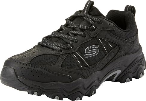 حذاء Skechers للرجال، Stamina AT - حذاء المشي لمسافات طويلة من Upper Stitch - عرض واسع أسود/أسود in Saudi Arabia