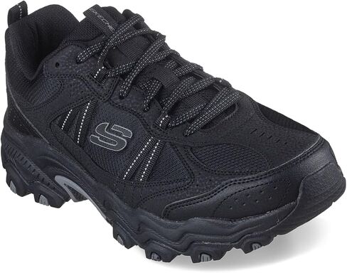 Skechers Men's, Stamina AT - Upper Stitch Hiking Shoe - Wide Width Black/Black in Saudi Arabia
