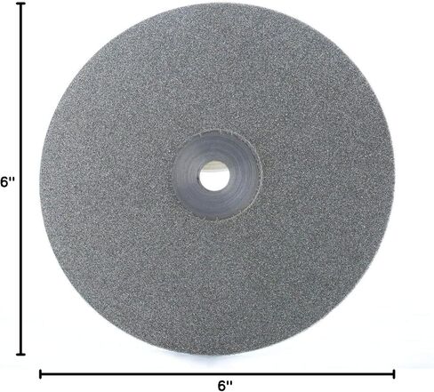 6 inch Diamond Coated Disc Flat Grit 500 High Density Lapidary Wheel Disc for Glass Jewelry Tool Grinding Sharpening Metal Back 1/2 Arbor (Grit500) in Kuwait