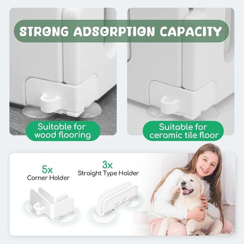 Dog Playpen with Door, 6-Panel 24" Indoor Puppy Playpen, Strong Plastic Small Pet Safety Fence Dog Pen, Non-Slip and Secure Pet Gate, Green in Saudi Arabia
