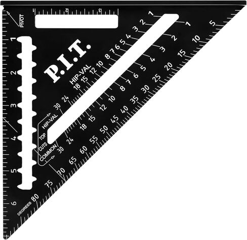 P.I.T. Angle Protractor,Stainless Steel Square Head,Angle Ruler Finder 0-180°,10 cm Woodworking Ruler, Angle Measure Tool, Craftsman Angle Measure Tool for Carpenters & Woodworking Hobbyists. in Saudi Arabia