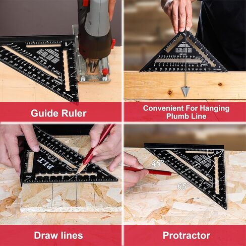 P.I.T. Angle Protractor,Stainless Steel Square Head,Angle Ruler Finder 0-180°,10 cm Woodworking Ruler, Angle Measure Tool, Craftsman Angle Measure Tool for Carpenters & Woodworking Hobbyists. in Saudi Arabia