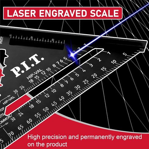 P.I.T. Angle Protractor,Stainless Steel Square Head,Angle Ruler Finder 0-180°,10 cm Woodworking Ruler, Angle Measure Tool, Craftsman Angle Measure Tool for Carpenters & Woodworking Hobbyists. in Saudi Arabia
