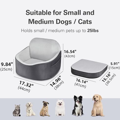 ONE PIX Dog Car Seat, Car Seats for Small Medium Dogs, Dog Car Seat with Storage Pockets, Pet Car Seat Dog Booster Car Seat, Puppy Car Seat for Small Medium Dogs Under 25 lbs in Saudi Arabia