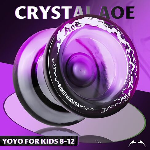 7YO Professional Responsive Yoyo for Beginners, Fingerspin Yoyo for Kids, Dual Purpose Yo-yo AOE Tug Return with 10 Strings, Bag, KK Bearing, Axle, Bearing Removal Tool (Blue Yellow) in Saudi Arabia