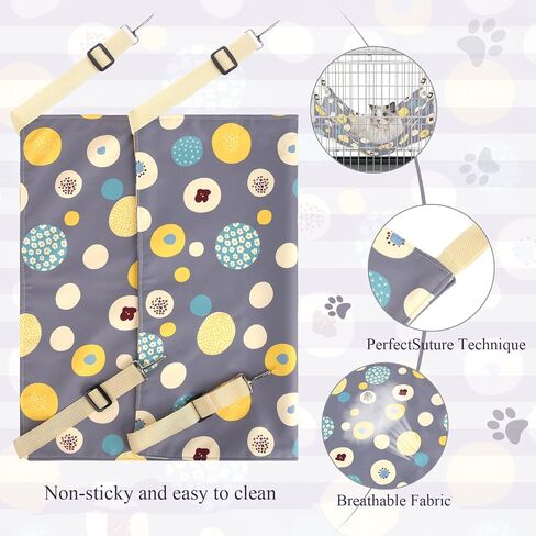 Cat Hammock Bed Cool Summer Hanging adjustable Pet Hammock Bed for Cats/Small Dogs/Rabbits/Other Small Animals (Blue Fruit) in Saudi Arabia