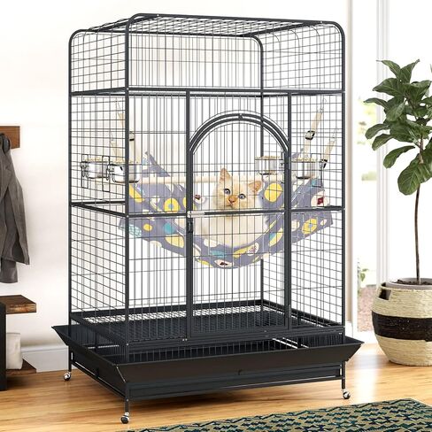 Cat Hammock Bed Cool Summer Hanging adjustable Pet Hammock Bed for Cats/Small Dogs/Rabbits/Other Small Animals (Blue Fruit) in Saudi Arabia