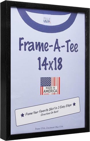 Frame USA "Frame-A-Tee Series، 14x18، إطار تي شيرت خشبي أسود للقمصان الكبيرة والمقاس XL in Saudi Arabia