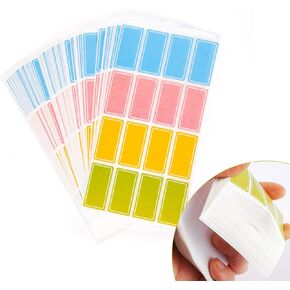 TiGilt Garage Sale Stickers Blank - 1120 Pcs Self-Adhesive Labels for Yard Sale Price Tags, Number Stickers, and Garage Sale Supplies - Easy to Sign - Multiple Colors（3/5" X 1-1/5"）