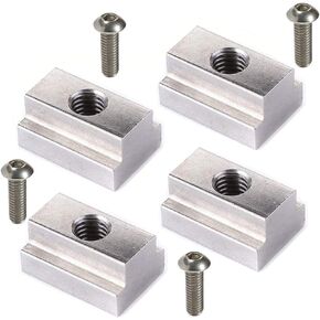 T Slot Nuts for Toyota Tacoma Bed Rails Cleats Bed Rack Rail Accessories for Tundra Pickup Truck Deck Bike Mount W/Stainless Button Socket Cap Screw (4 Packs)