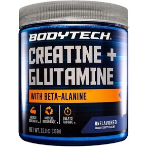 BodyTeach Creatine and Glutamine with Beta Alanine Fruit Punch - Supports Muscle Growth, Recovery and Immune Health (12.6 Ounce Powder) in Kuwait